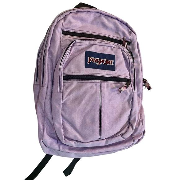 JANSPORT BACKPACK LAPTOP COMPUTER PASTEL LILAC POCKETS SCHOOL COLLEGE VERSATILE - Picture 15 of 16